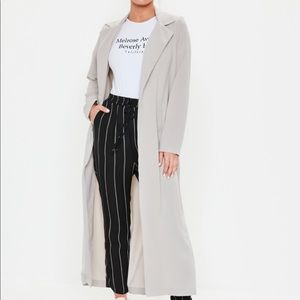 misguided longsleeve maxi duster grey NWT